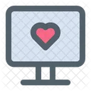 Monitor Love Heart Icon