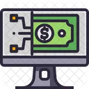 Monitor Money Digital Currency Icon