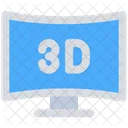 Monitor 3d  Icono