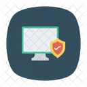 Monitor Secure Protection Icon