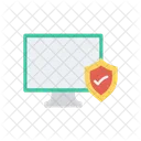 Monitor Secure Protection Icon