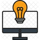 Monitor Computer Bulb Icon