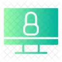 Monitor Cyber Security Leakage Icon
