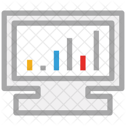 Monitor Icon - Download in Line Style