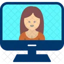 Monitor Computer Online Streaming Icon