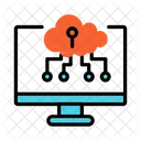 Monitor Cloud Computing Icon