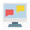 Monitor Screen Chat Icon
