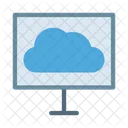 Monitor Cloud Screen Icon