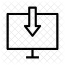 Monitor Down Arrow Icon