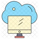 Monitor Cloud Gesperrt Symbol