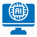 Monitor Screen Artificial Intelligence Icon