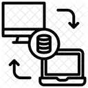 Transferencia De Datos Transferencia De Computadora Portatil A Computadora Icono