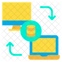 Transferencia De Datos Transferencia De Computadora Portatil A Computadora Icono