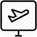 Monitor Bildschirm Flugzeug Symbol