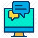 Online Chat Chat Bubble Monitor Icon