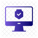 Monitor Cifrado Privacidad De La Computadora Bloqueo De La Computadora Icono