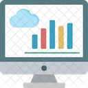 Monitor Cloude Business Grow Icon