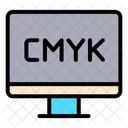 Monitor cmyk  Icono