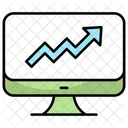 Monitor Existencias Grafico Icon