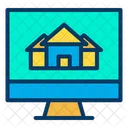 Venta De Casas En Linea Venta De Casas En Linea Publicidad De Casas Icono