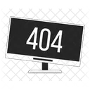 Monitor de computador com erro 404  Ícone