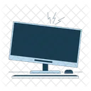 Monitor de computador estalando  Ícone