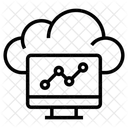 Monitor de datos en la nube  Icono