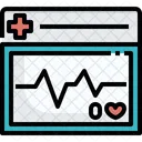 Monitor De Frequencia Cardiaca Ecg Cardiologia Ícone