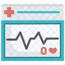 Monitor De Frequencia Cardiaca Ecg Cardiologia Ícone