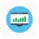 Monitordiagramm Analyse Diagramm Icon