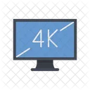 Monitor Display 4 K  Icon