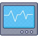 Monitor De Ecg Batimentos Cardiacos Eletrocardiograma Icon