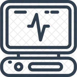Monitor de electrocardiograma  Icono