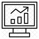 Grafico De Monitor Analisis Web Sistema De Monitoreo En Linea Icon
