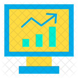 Monitor graph Icon - Download in Flat Style