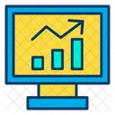 Monitor Graph Web Analysis Online Monitoring System Icon
