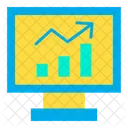 Monitor Graph Web Analysis Online Monitoring System Icon