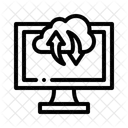 Monitor Backup Data Icon