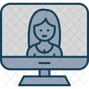 Monitor Computer Online Streaming Icon