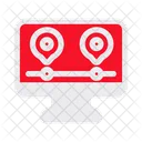 Monitor Tracking Online Order Icon