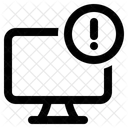 Monitor Warning Broken Screen Icon