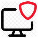 Monitor Shield Defense Icon