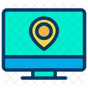 Monitor Location Pin Location Pointer Icon