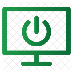 Monitor Off Icon - Download in Gradient Style