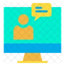 Monitor Online Chat Icon