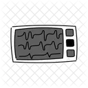 Ilustracao De Monitor De Paciente Monocromatico Preto Monitor De Paciente Medico Ícone