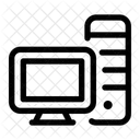 Computadora De Linea Monitor Pantalla Icono