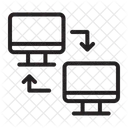Pantalla De Monitor Ordenador Transferencia De Datos Icono