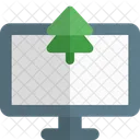 Monitor Pine Tree Icon