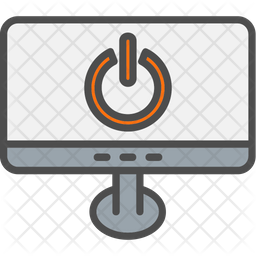 Monitor Power Off Icon - Download in Colored Outline Style